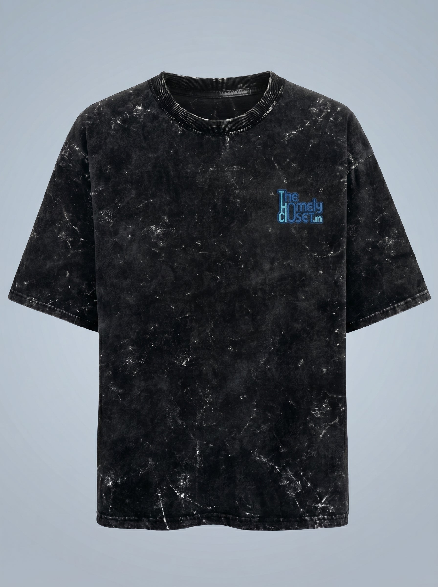 Acid Washed Oversized Tee - Black
