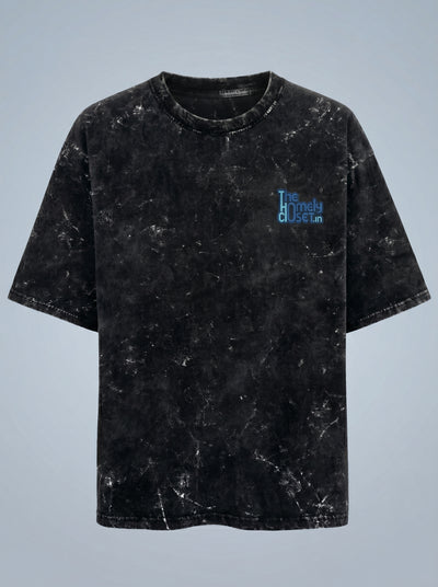 Acid Washed Oversized Tee - Black