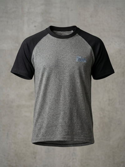 Oversized Raglan - Black Charcoal Melange