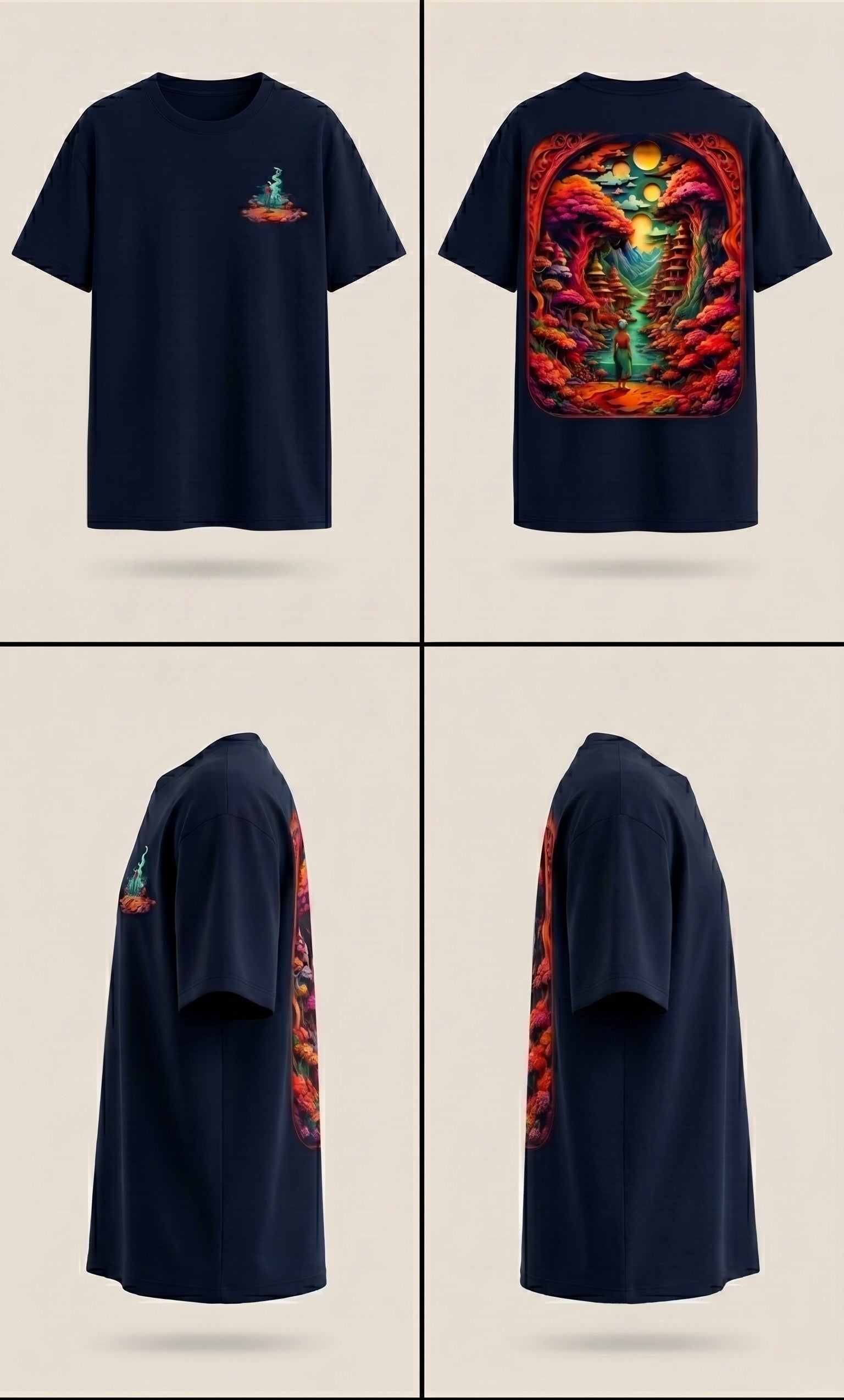 Fantasy Navy Blue Oversized 240gsm