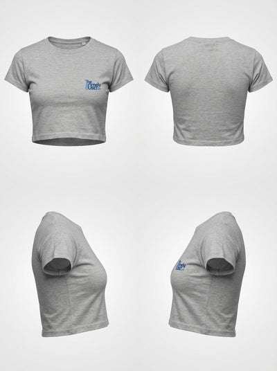 Grey Melange Crop Top