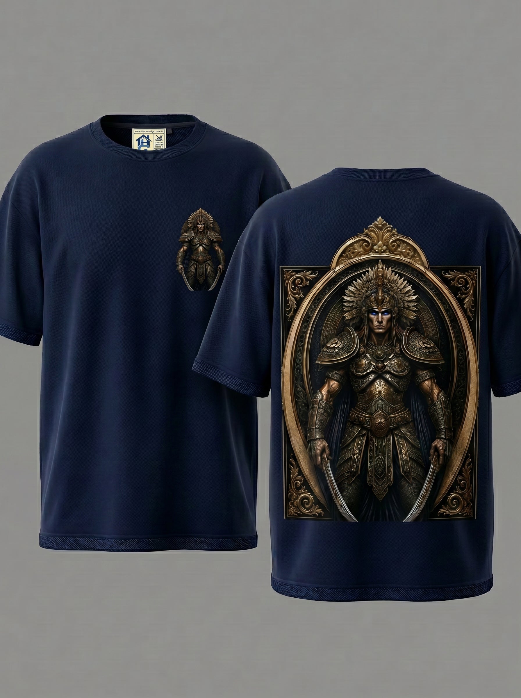 KingVB Navy Blue Oversized 240gsm