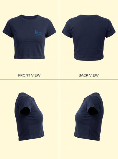 Navy Blue Crop Top