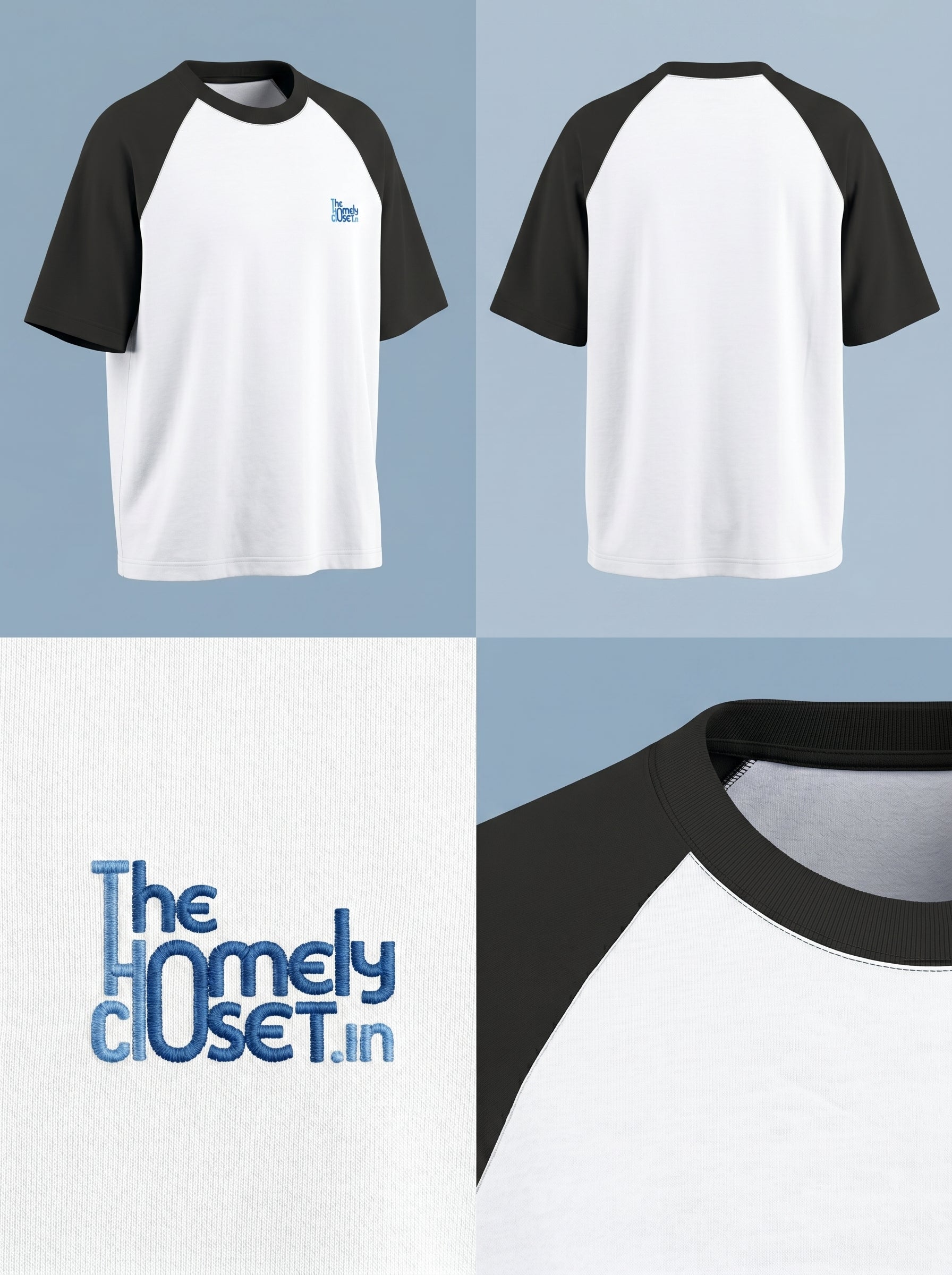 Oversized Raglan - Black & White