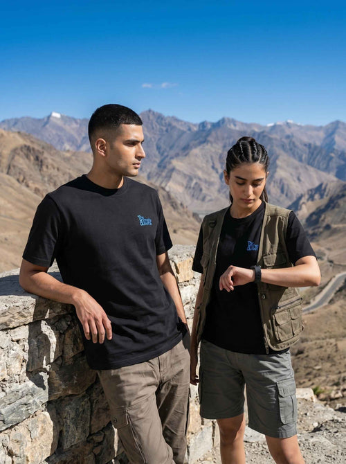 THE FLEX SERIES - Black Stretch T-Shirt (220gsm)