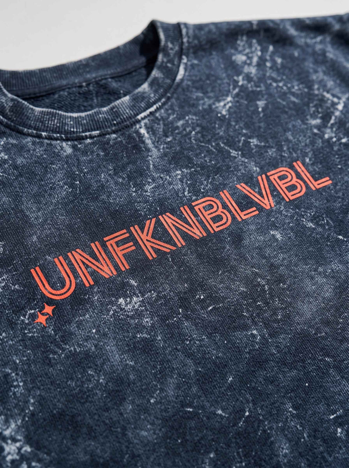 UNFKNBLVBL - Navy Blue Acid Wash Tee (240gsm)