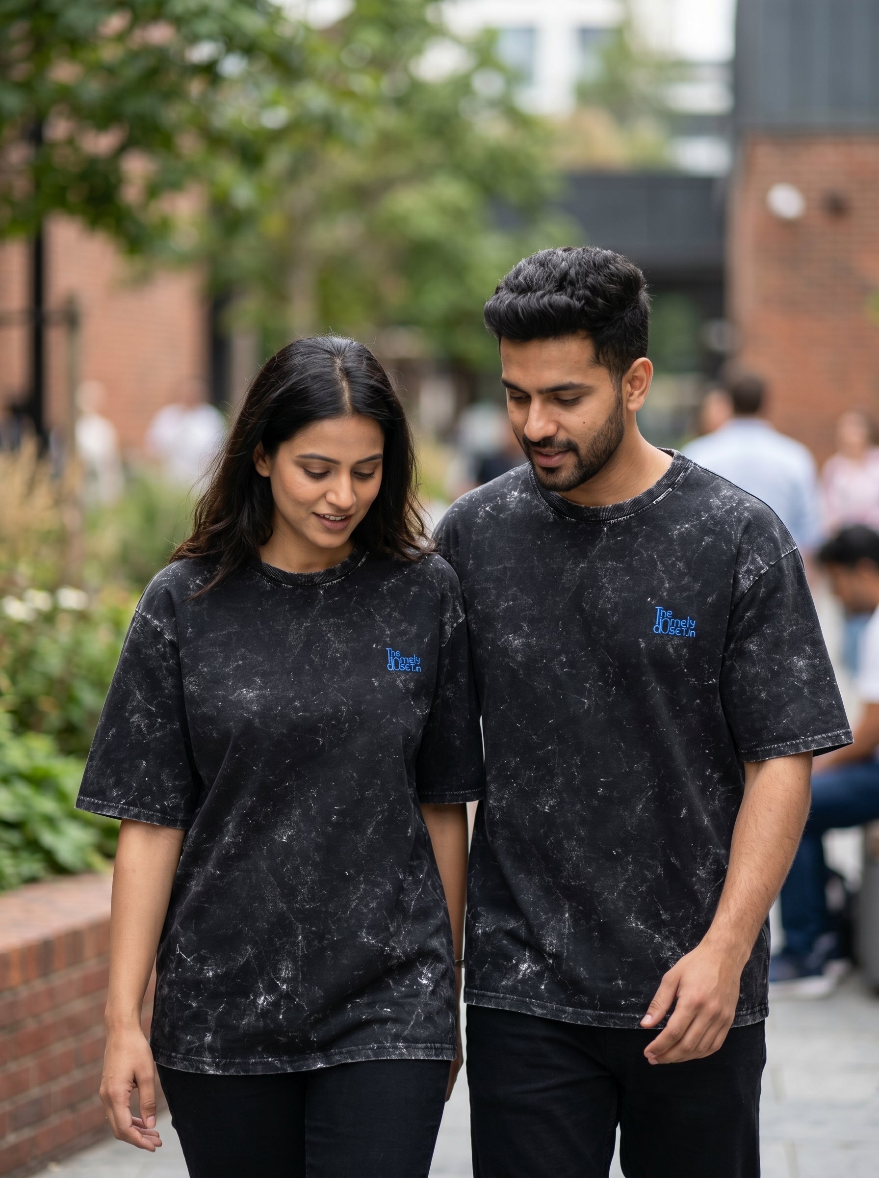 Acid Washed Oversized Tee - Black