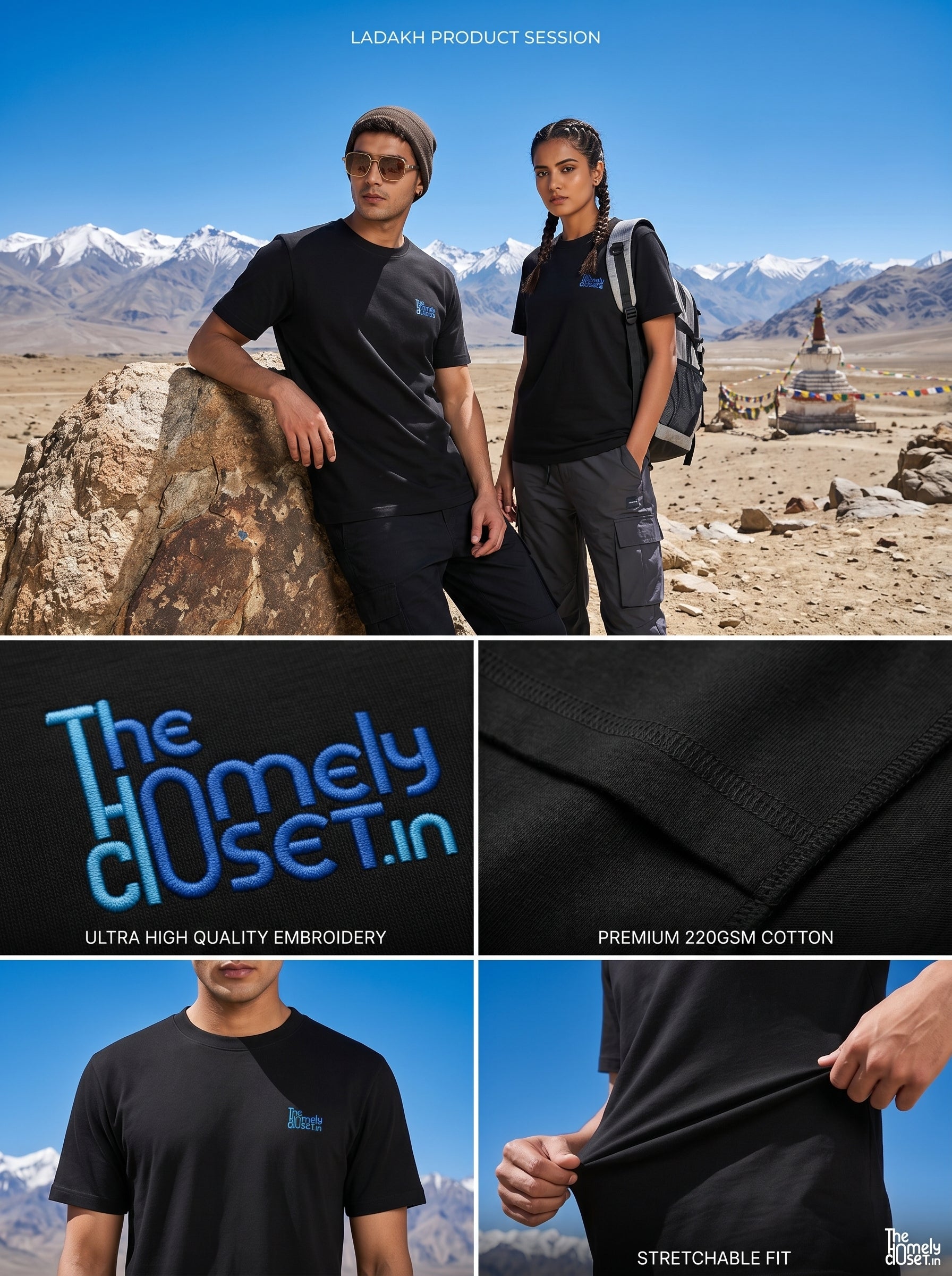 Stretch T-shirt - Black